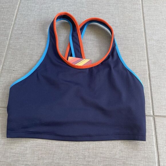 COTOPAXI Mari Crop Top Built-in Sports Bra Size XS Navy Blue NEW Gorpcore Active - Picture 1 of 10